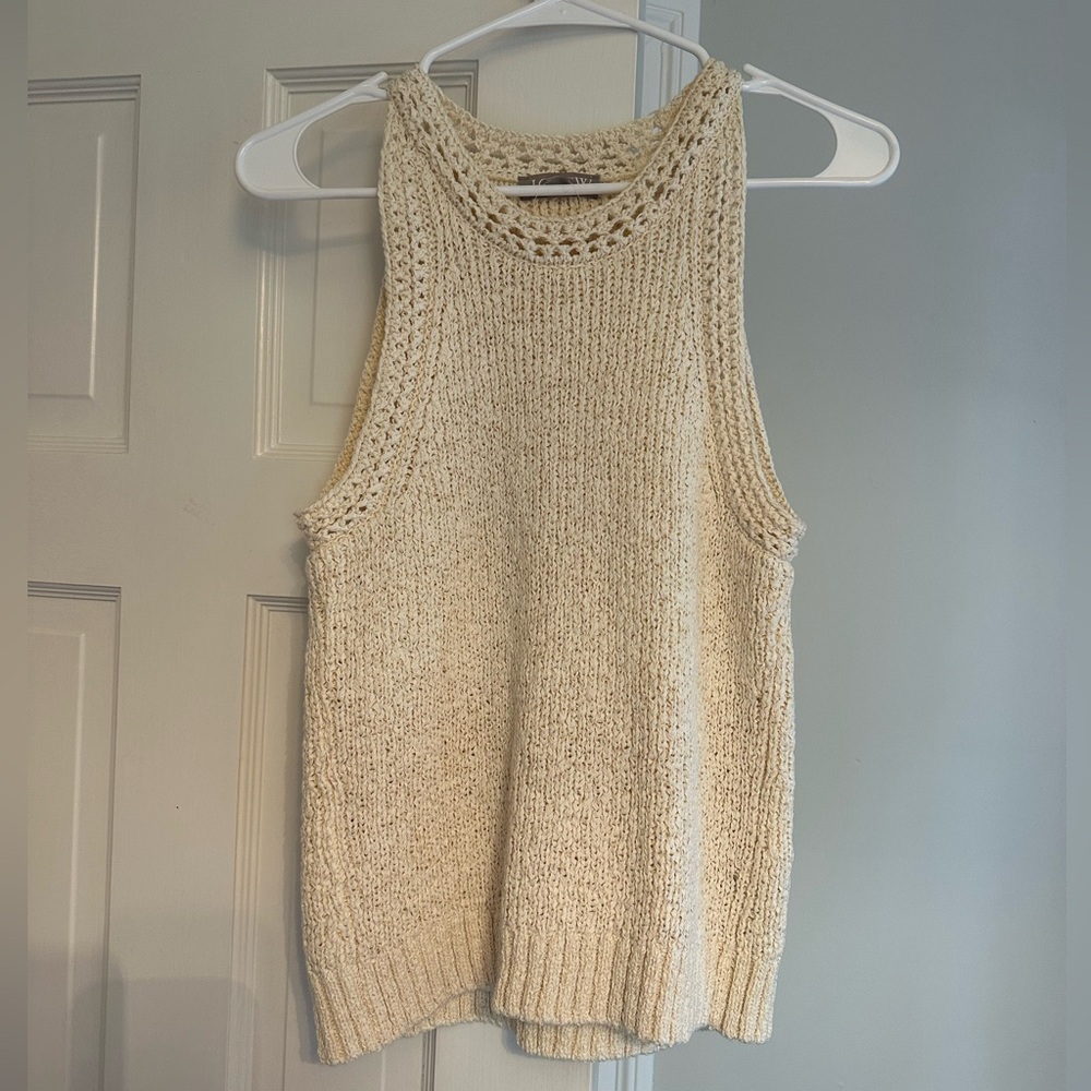 J. Crew Knit Pointelle Sweater Tank